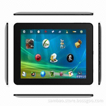 9.7-inch Tablet PC with Capacitive Touchscreen IPS/1.2GHz/1,024 x 768P/DDR 1GB/8GB Flash/Dual Camera